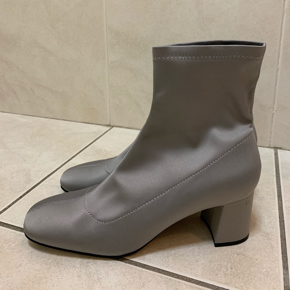 Zara silver booties